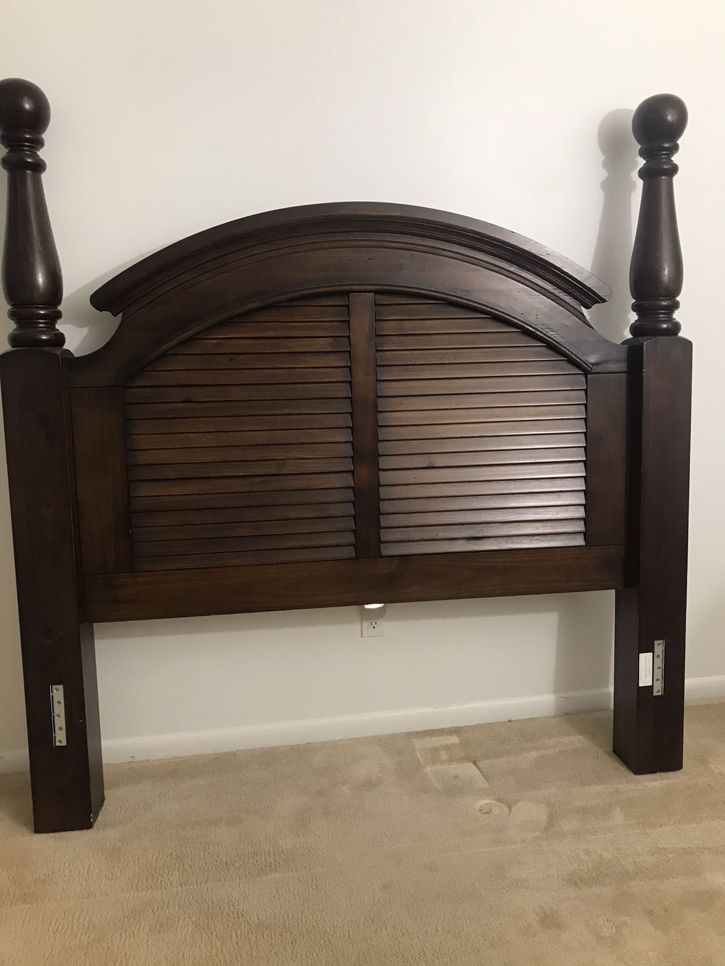 Queen headboard and bed frame