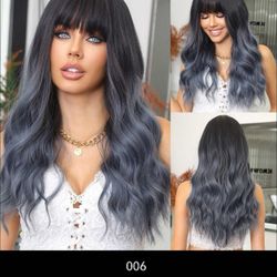 Grey long wig