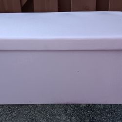 pink toybox (AS IS/AS SEEN fair to good condition, some light stains, see all pics)