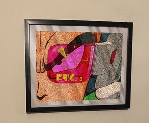 Dragon Ball Z Vegeta, Custom Art In Black Frame