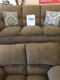 💥Brand New Tan Sofa Loveseat Blowout! $50 Down Takes It Home!