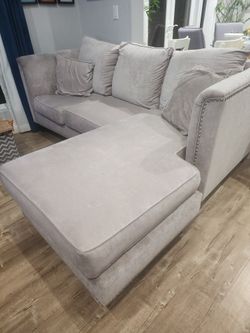 L Shape Sofa With Micro Fiber Fabric