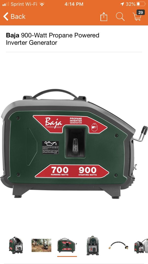 Baja 900Watt Propane Powered Inverter Generator for Sale in Pomona, CA