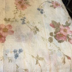 Set Of Sheer Floral curtain Panels