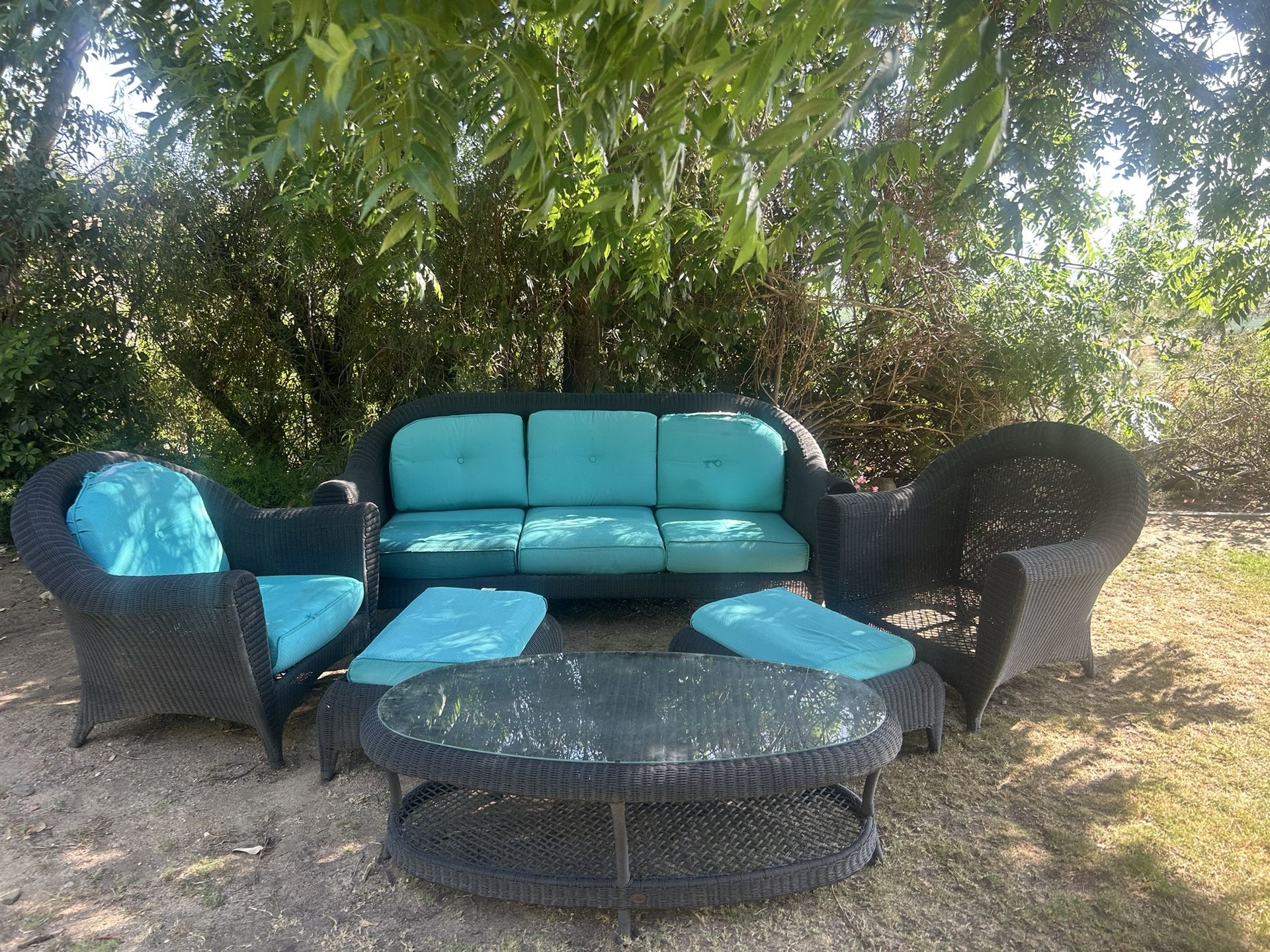 Outdoor Couch and Table Set