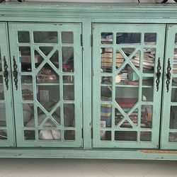 FREE!! Beautiful Teal Credenza/Tv Stand/dresser