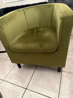 Olive Green Accent Chair – $75