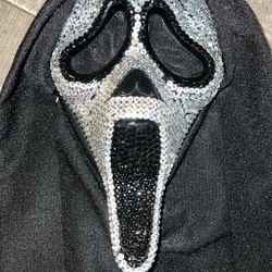Blinged Ghost Face Mask