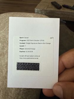 Gerardo Artiaga from mexico Autographed redemption card