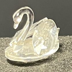 Swarovski 1980s Mini Swan Clear Crystal Figurine, 7658 027 000, 1”