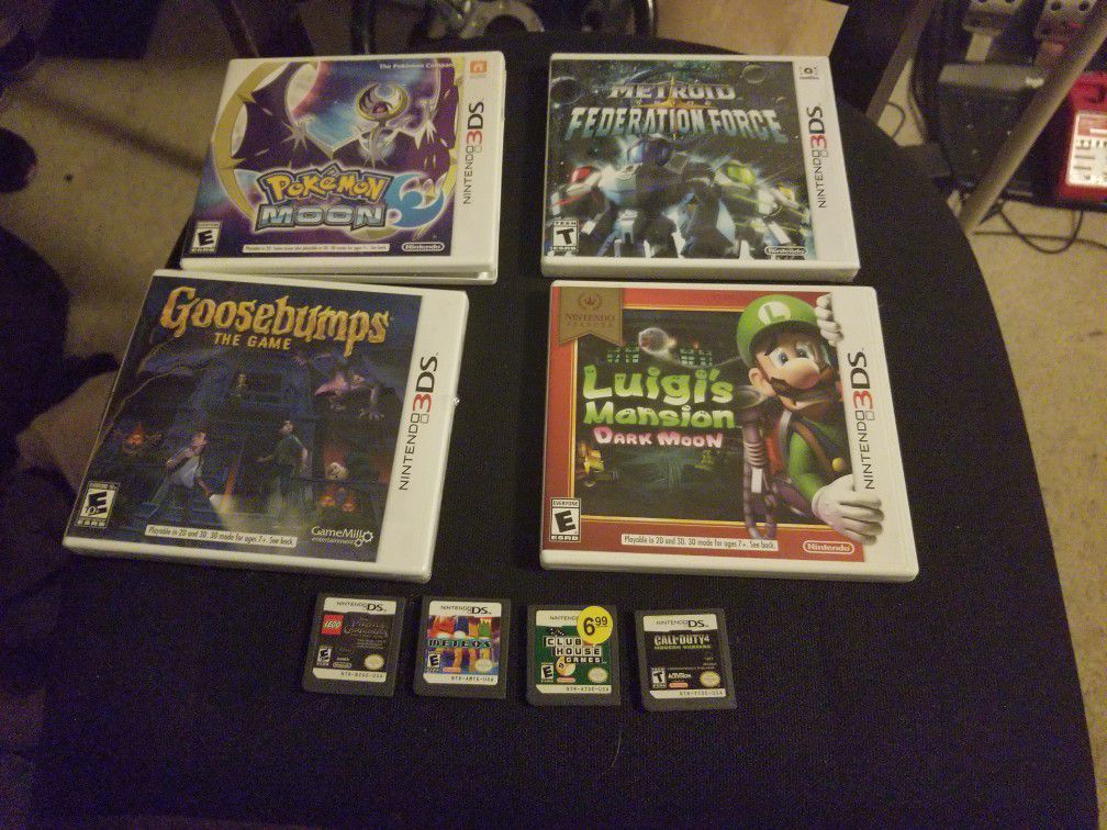 3DS games (8) - Pokemon / Metroid / call of duty ...