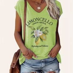 Women's Sleeveless V-Neck Top - Italian Lemon