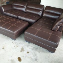 Sectional, Ottoman And Recliner