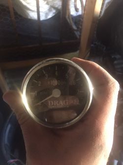 Drag specialties Harley Davidson Yamaha Honda handle bar mounted tachometer.