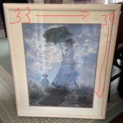 Framed art print “Women with a parasol” Claude Monet 