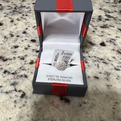 Sterling Silver Diamond Ring