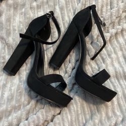 Black Platform High Heels 