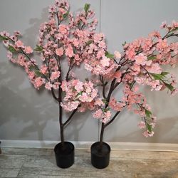 Artificial Cherry Blossom Trees Set of 2