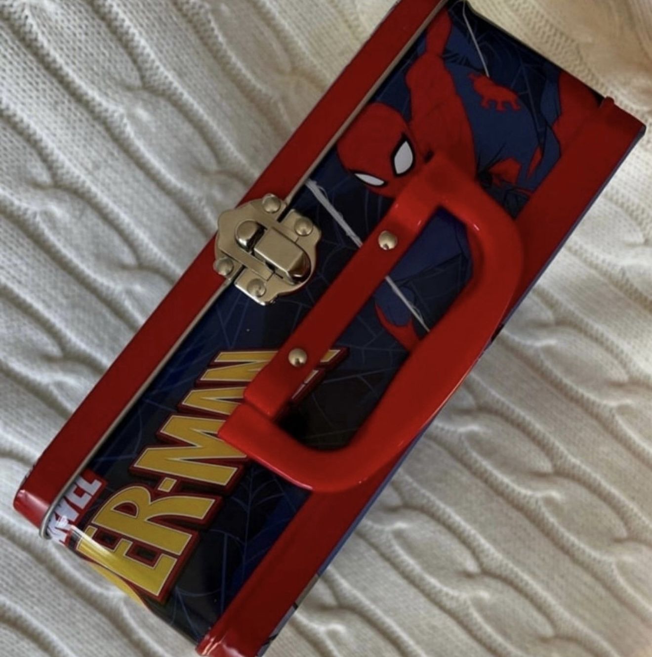 Brand new Spider-Man lunch  box with new Superman puzzle inside