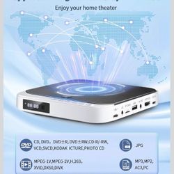 Mini DVD Player - 1080P HD Compact Player for TVs with HDMI, All Region