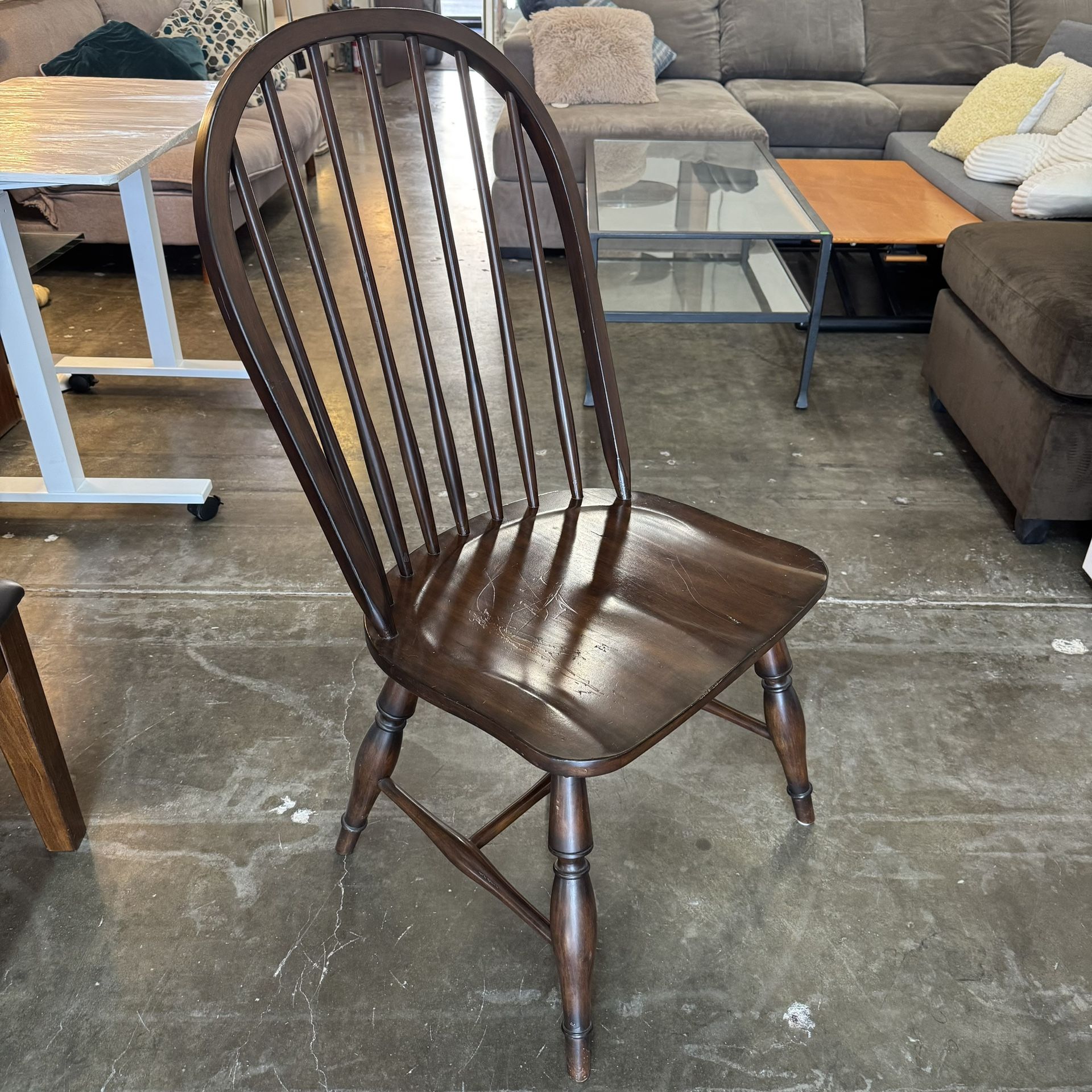Pottery Barn Solid Wood Round Back Windsor Chair Good Condition