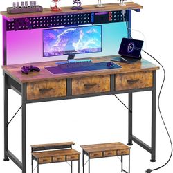 Computer Desk with Drawers, 40 Inch Computer Desk