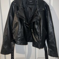Elodie Leather biker jacket size XL