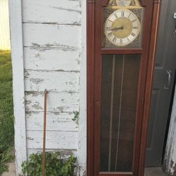 Vintage Tempus Fugit Grandfather Clock 