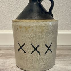 Antique Vintage Whiskey Moonshine Stoneware Jug Crock XXX
