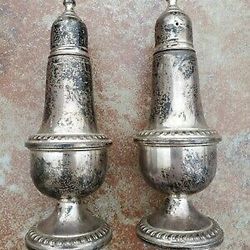 Vintage Empire Sterling Weighted 232 Salt Pepper Shaker Set

