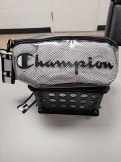 Brand New!! CHAMPION Logo Clear Transparent Crossbody Fannypack/Waist Bag.