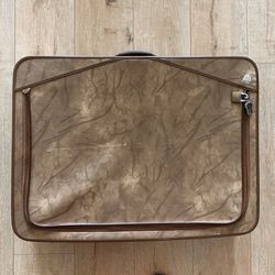 Vintage Leather Suitcase Trunk