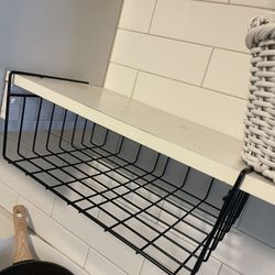 under-cabinet shelf basket