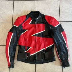 VINTAGE TEKNIC LEATHER MOTORCYCLE JACKET