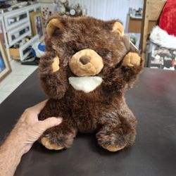 Soft N Cuddly Sitting Teddy Bear By A&A Plush Inc With Original Tags 12"