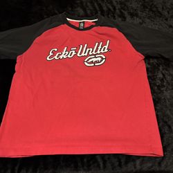 Mens Large Vintage Y2K Ecko Untld Rhino Script Tshirt