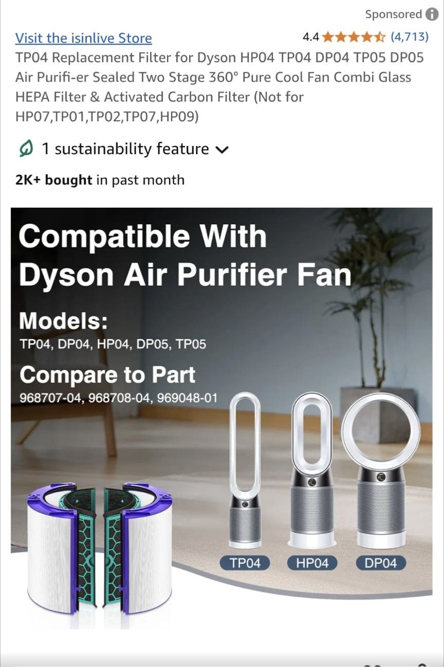 Dyson Air Purifier New Filter