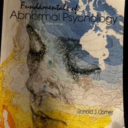 Fundamentals of Abnormal Of psychology Eighth Edition