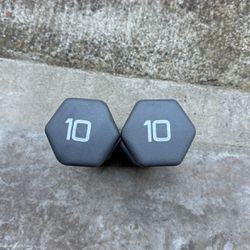 2 Sets 10 Pound Pair Of Weights