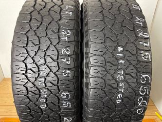 2 tires LT 275 65 20 Goodyear wrangler trailrunner At high tread no repairs