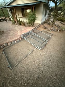 2 chain link fences