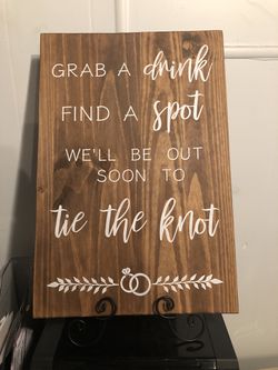 Wedding Sign with tabletop easel