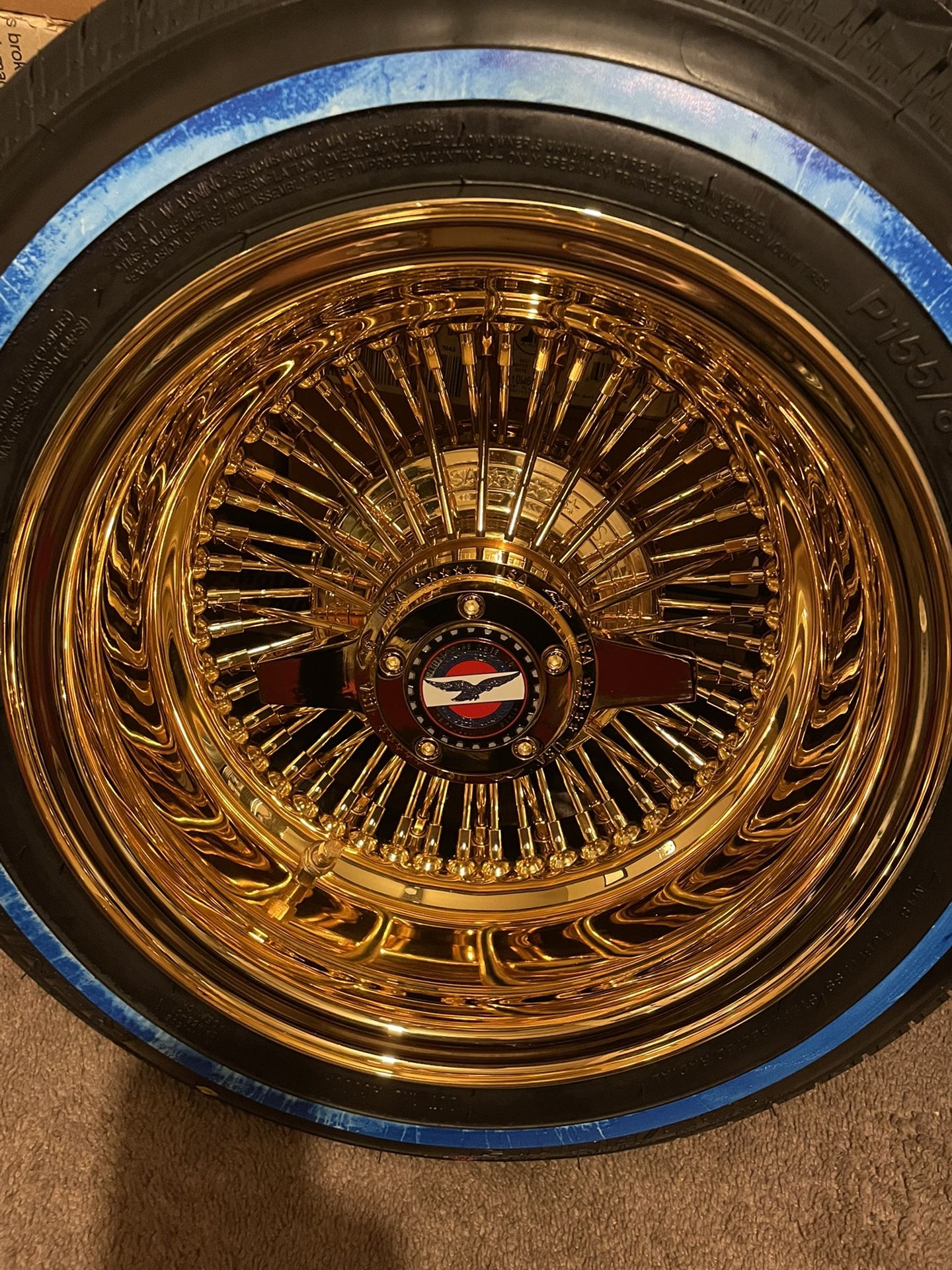 Brand New All Gold 72 Spoke Zenith Wire Wheels for Sale in