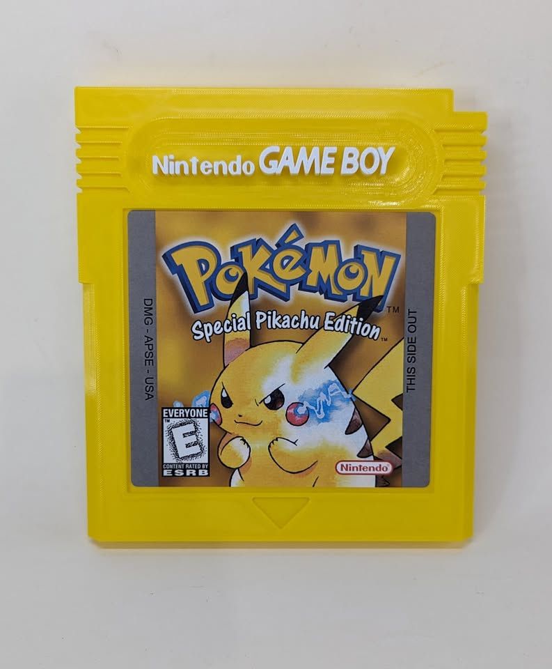 3D Printed Pokemon Game Boy Cartridge - Yellow