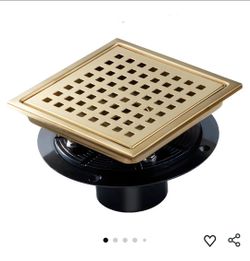 4751: New Shower Drain 6 inch Brushed Gold with Flange -Grid Panel
AISI 304 Stainless Steel Square Shower Drain Shower Floor Square Drain with Hair St