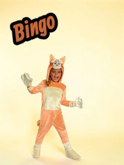 Toddler Bluey Bingo Toddler Deluxe Costume, 2T (NEW)