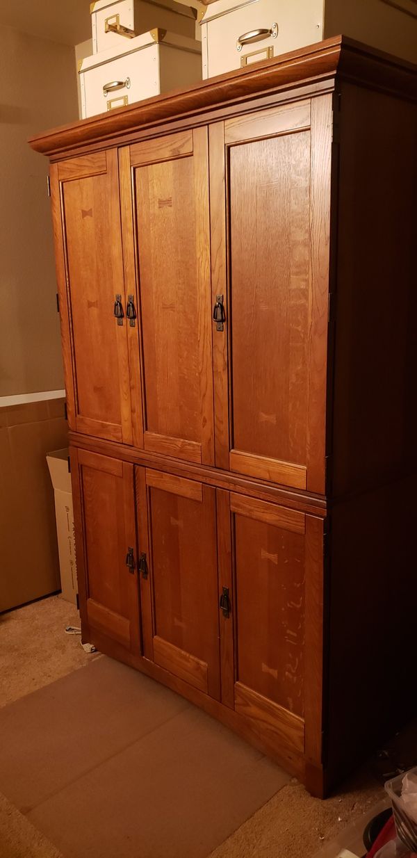 Mission Style Computer Armoire for Sale in Los Angeles, CA OfferUp