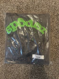 Large dark gray sp5der hoodie