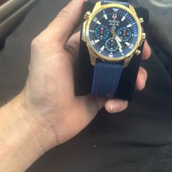 Blue Bulova Watch 
