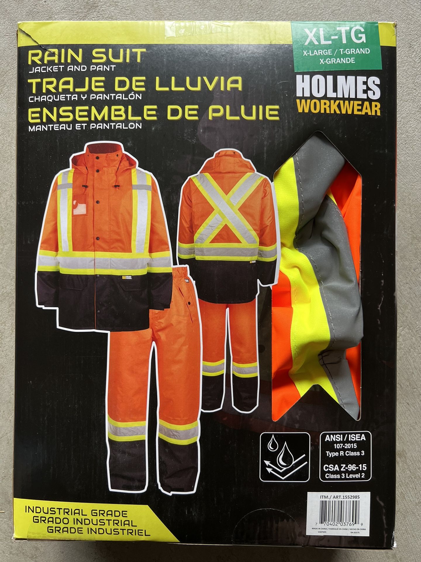 Holmes Workwear HI-VIS Reflective Rainsuit
